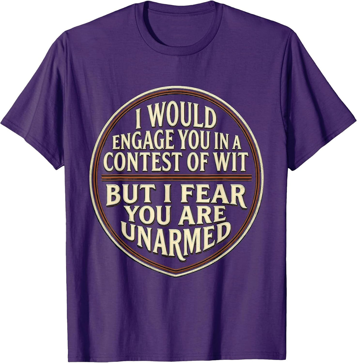 I Would Engage You In A Contest Of Wit Vintage Literary T-Shirt - Purple