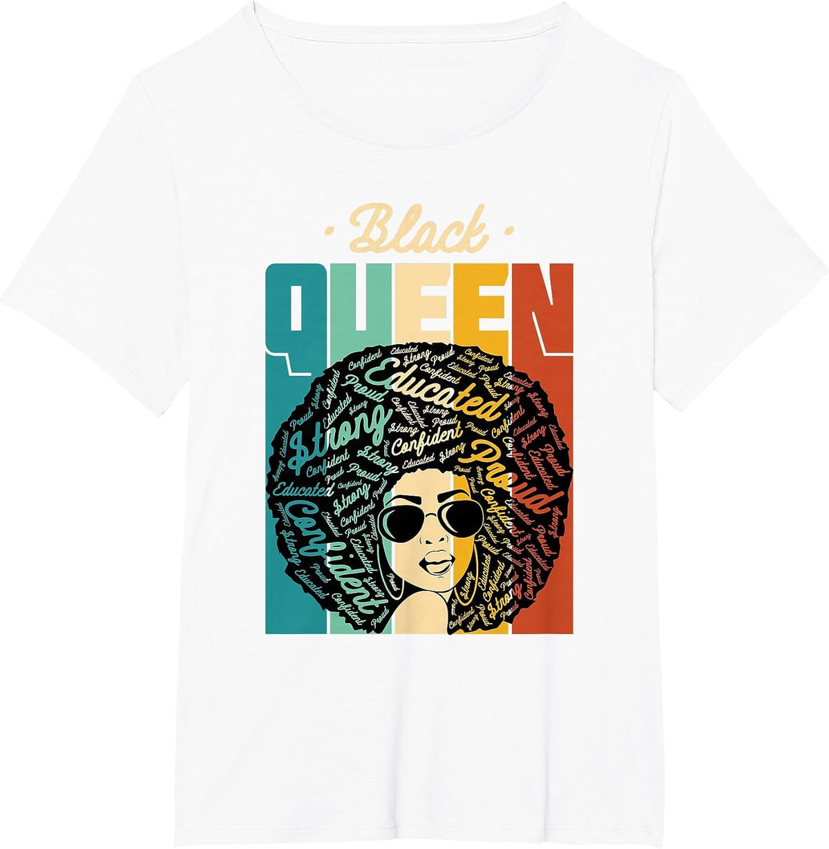 Black Queen - Black History Month & Pride T-Shirt - White