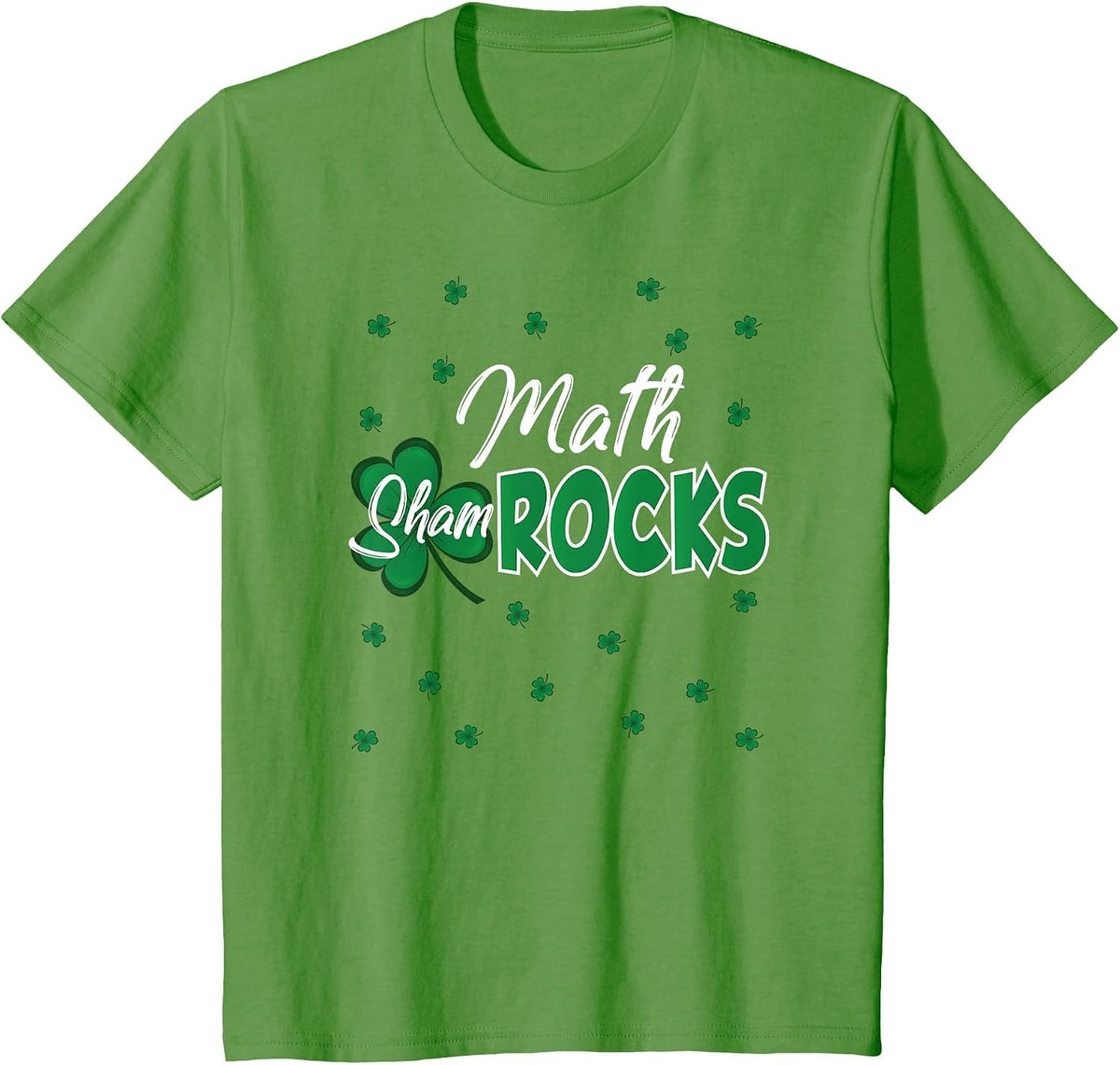 Math Shamrocks St. Patrick's Day School Shirt T-Shirt - Grass Green