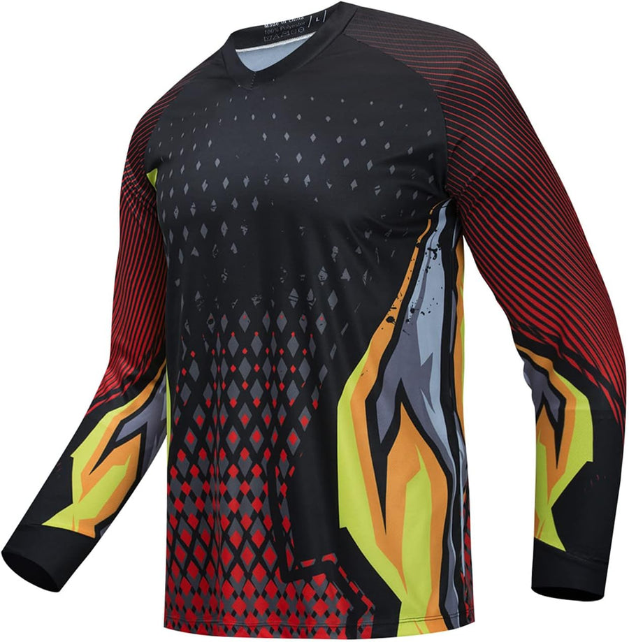 Cycling Jersey Long Sleeve Men's Mountain Bike Motocross Jersey Long Sleeve MTB T-Shirt - 66