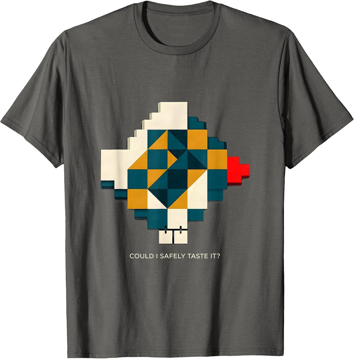 Could I Safely Taste It Funny Periodic Table Teacher Science T-Shirt - Asphalt Grey