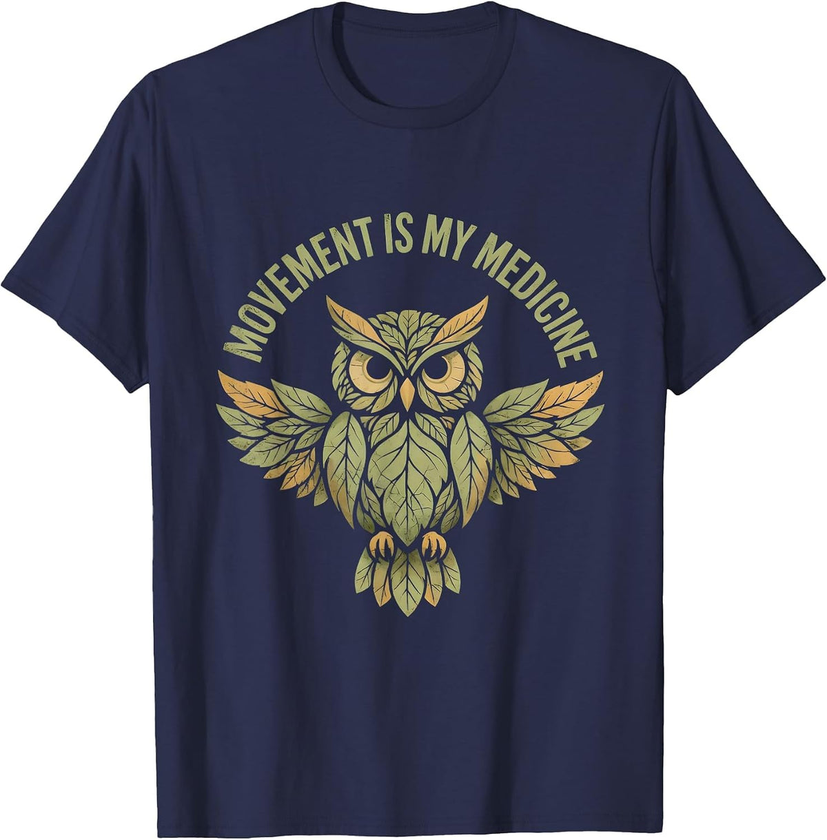 Men's Movement Is My Medicine Occupational Therapy Design T-Shirt - Navy Blue