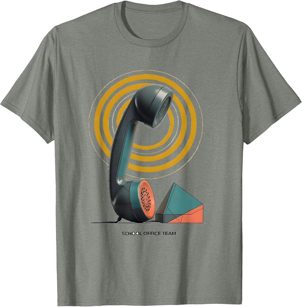 Men's School Office Team Midcentury Modern Admin Appreciation T-Shirt - Olive Heather