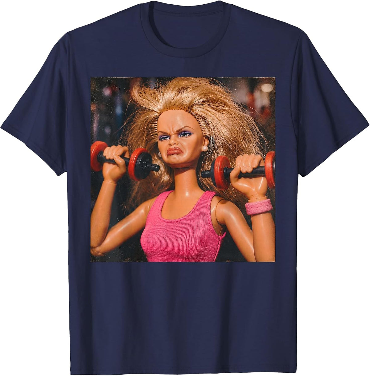 Funny Gym Shirt Women Disgusting Gym Girl Vintage Workout Meme Humor Fitness Tees T Shirts - Navy Blue
