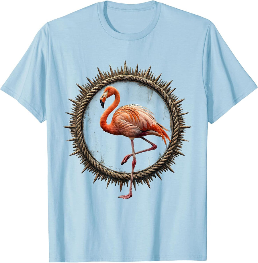 Men's I Am a Delight Flamingo One Leg Graphic T-Shirt - Baby Blue