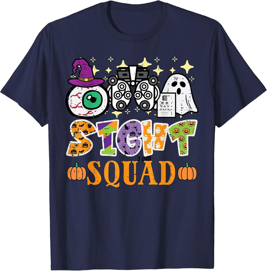 Halloween Optometrist Sight Squad Optometry Costume Women T-Shirt - Navy Blue