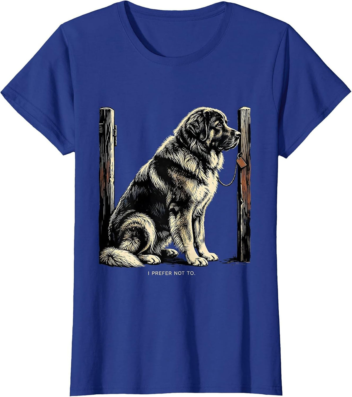Women's I Prefer Not To Funny Great Pyrenees Dog Owner Gift T-Shirt - Royal Blue