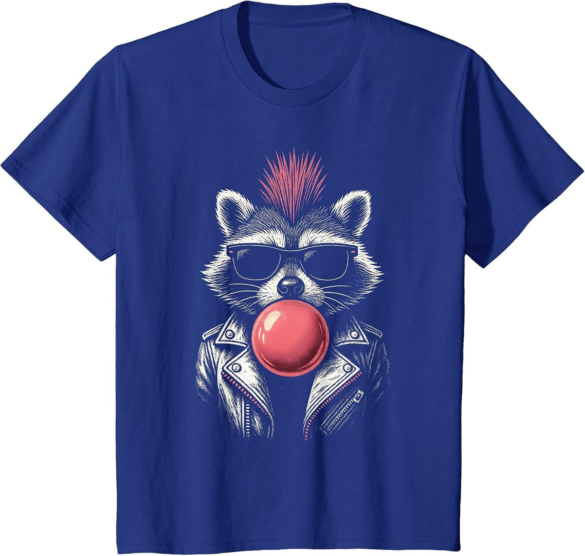 Raccoon Rock Music Men Women Kids Funny Raccoon T-Shirt - Royal Blue