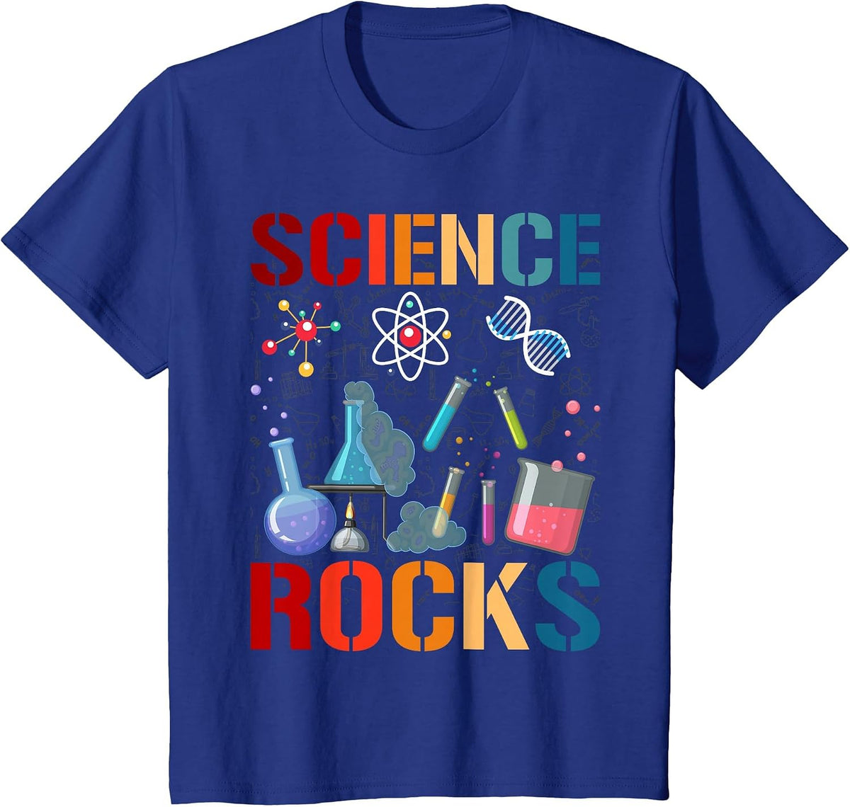 Science Rocks Biologist Chemistry Physics Teacher T-Shirt - Royal Blue