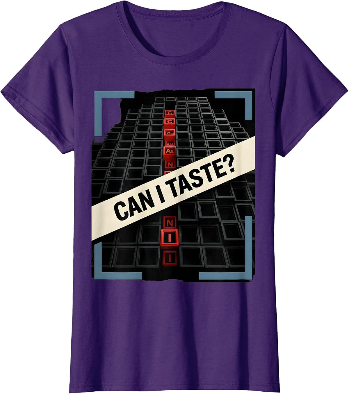 Women's Can I Taste Funny Periodic Table Science Teacher Humor T-Shirt - Purple