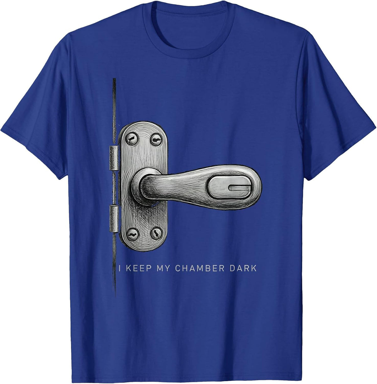 Men's I Keep My Chamber Dark Gothic Edgar Allan Poe Raven Literary T-Shirt - Royal Blue