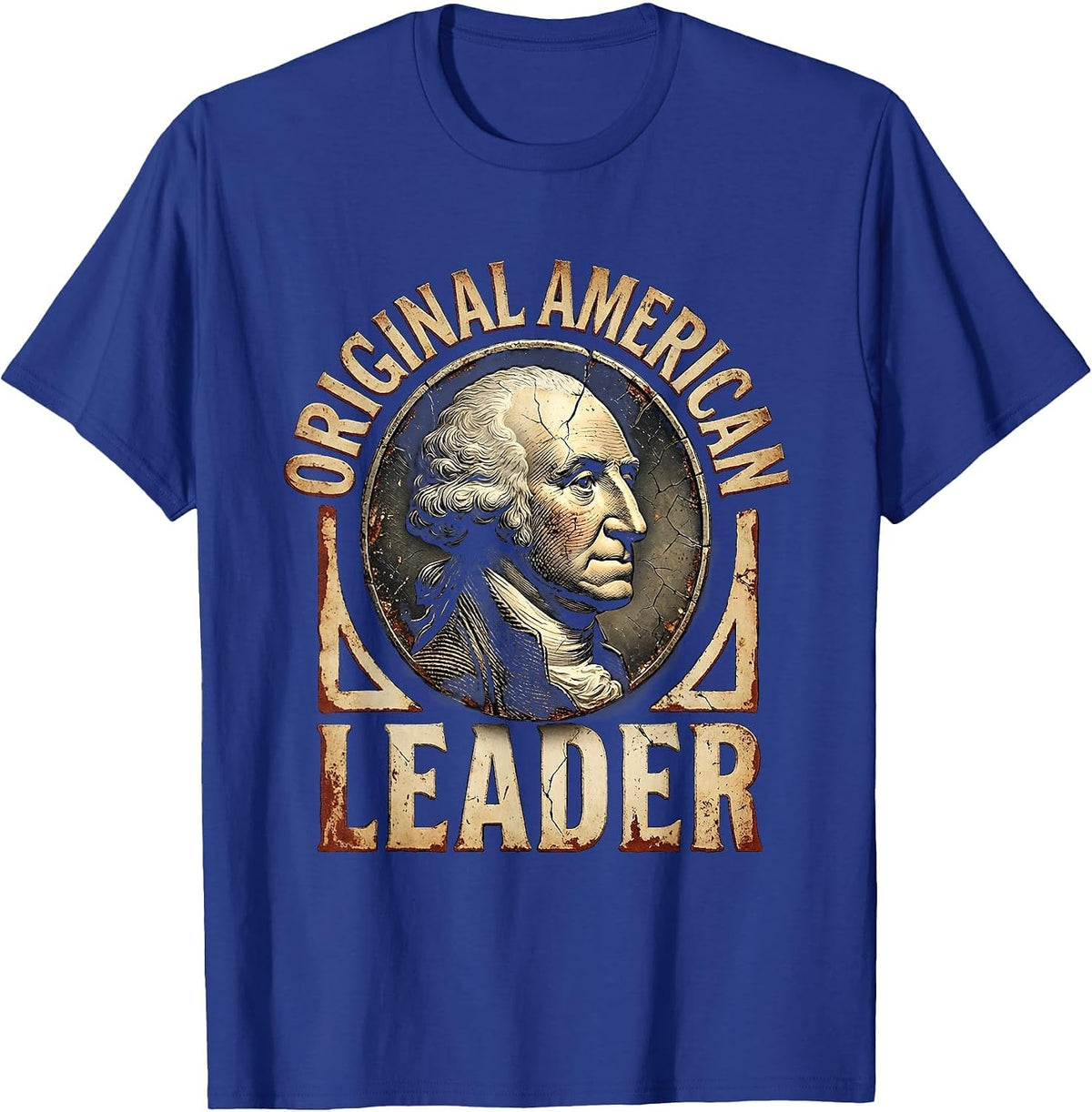 Original American Leader George Washington Design T-Shirt - Royal Blue