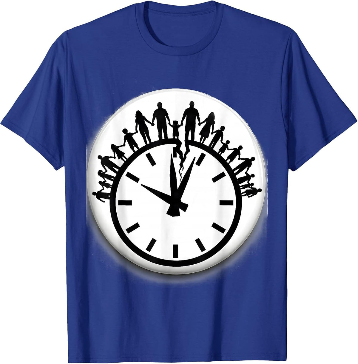 Sealed Family Chain Midnight Clock New Year Eve Matching T-Shirt - Royal Blue