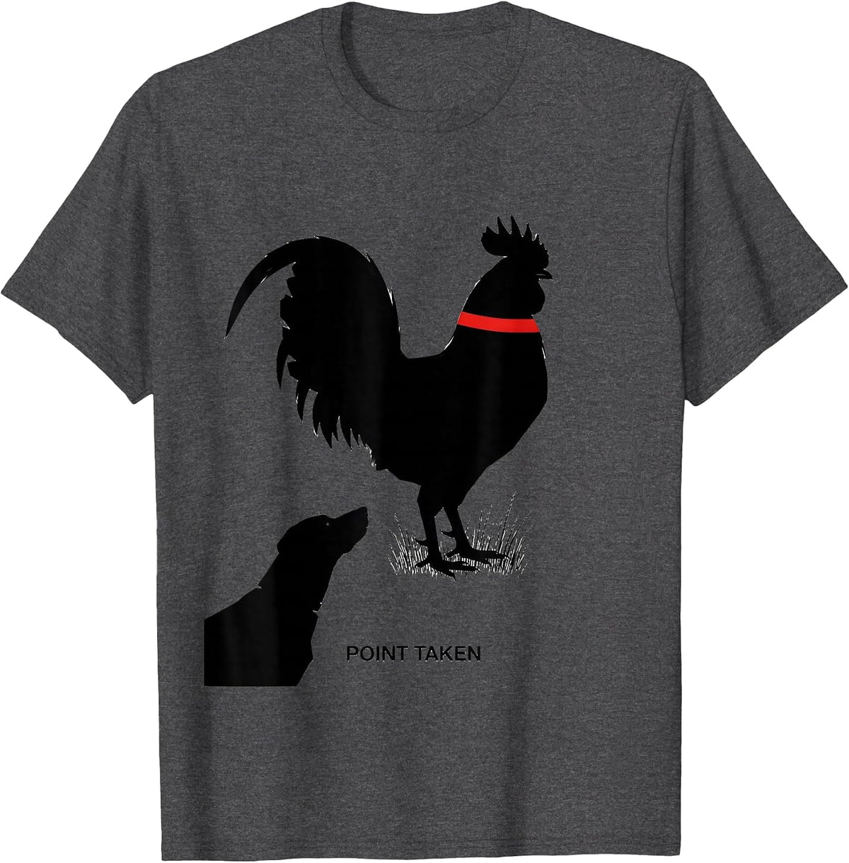 Point Taken Swiss International Pheasant Hunter Upland Bird T-Shirt - Dark Heather Grey