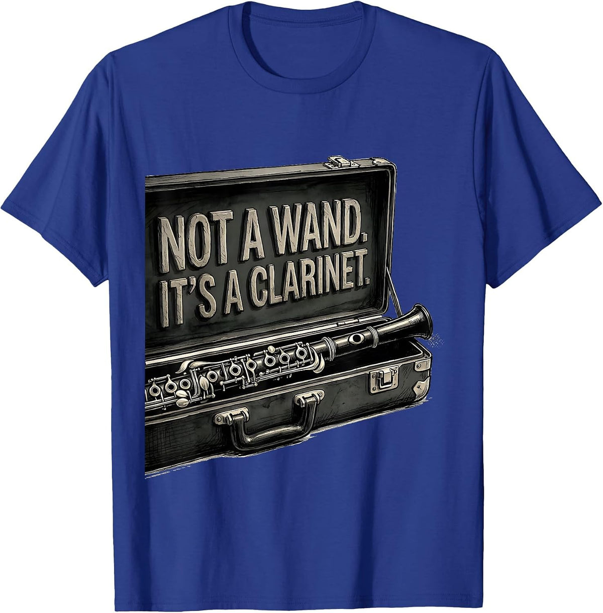 Not A Wand It's A Clarinet Funny Clarinet Player Band T-Shirt - Royal Blue