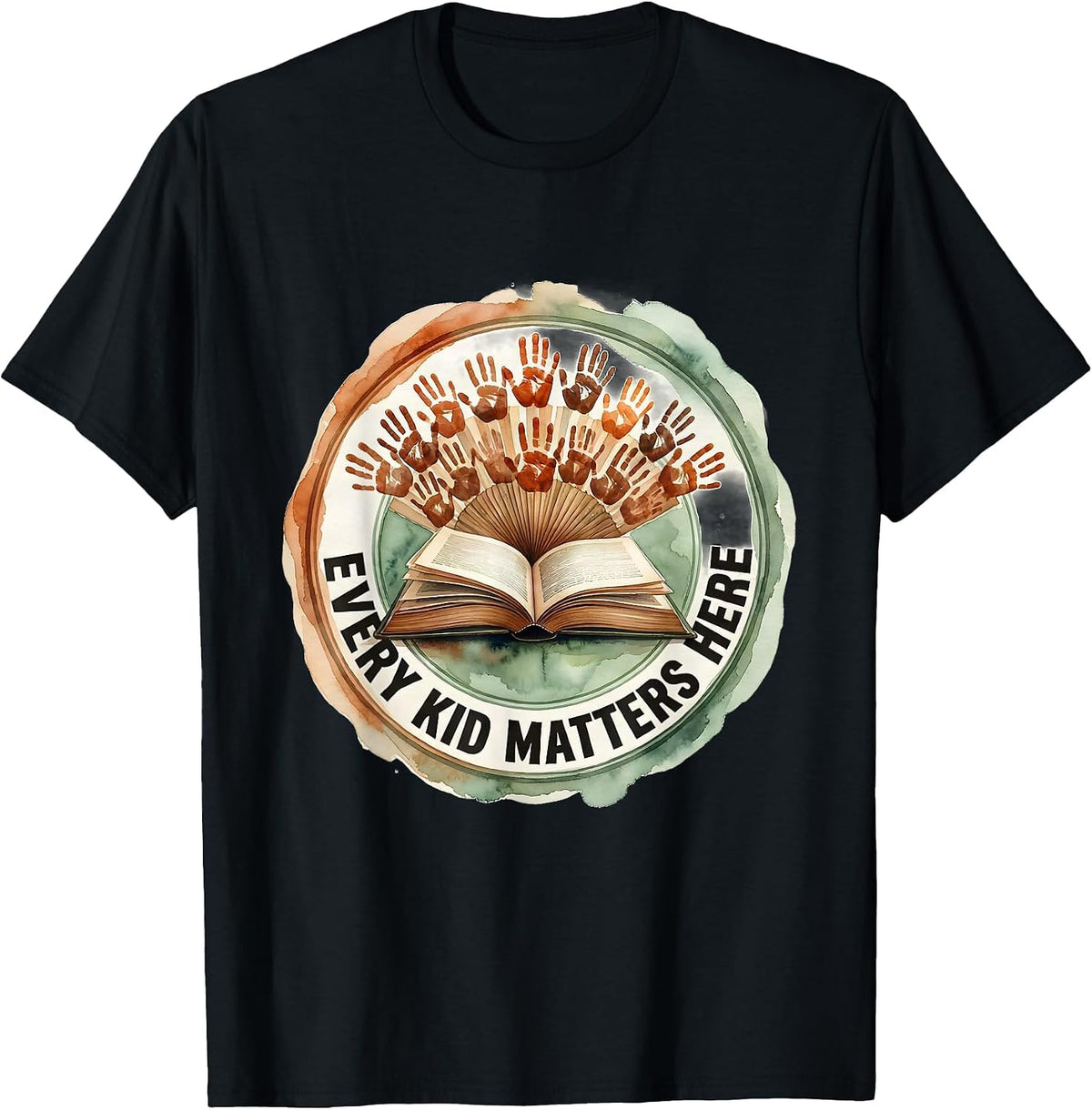 Men's Every Kid Matters Here Teacher Design T-Shirt - Black