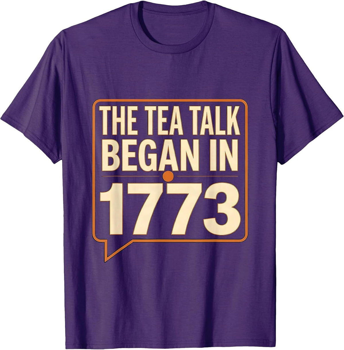 Men's The Tea Talk Began In 1773 Funny History Teacher 4th Of July T-Shirt - Purple