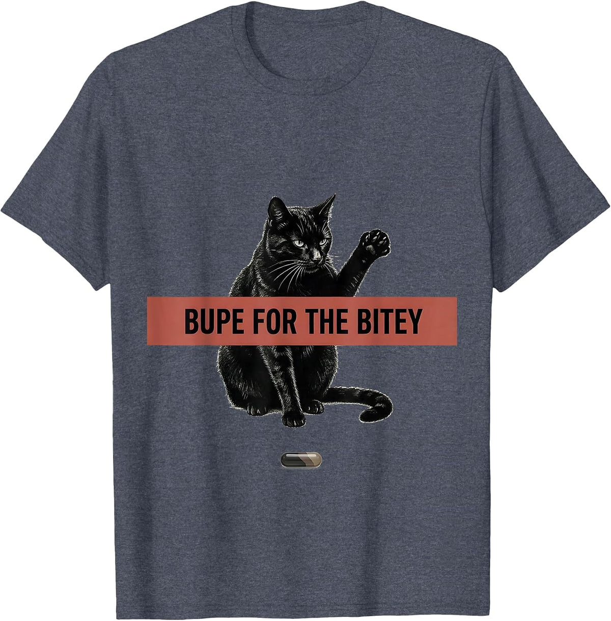 Bupe For The Bitey Minimalist Vet Tech Humor T-Shirt - Heather Blue