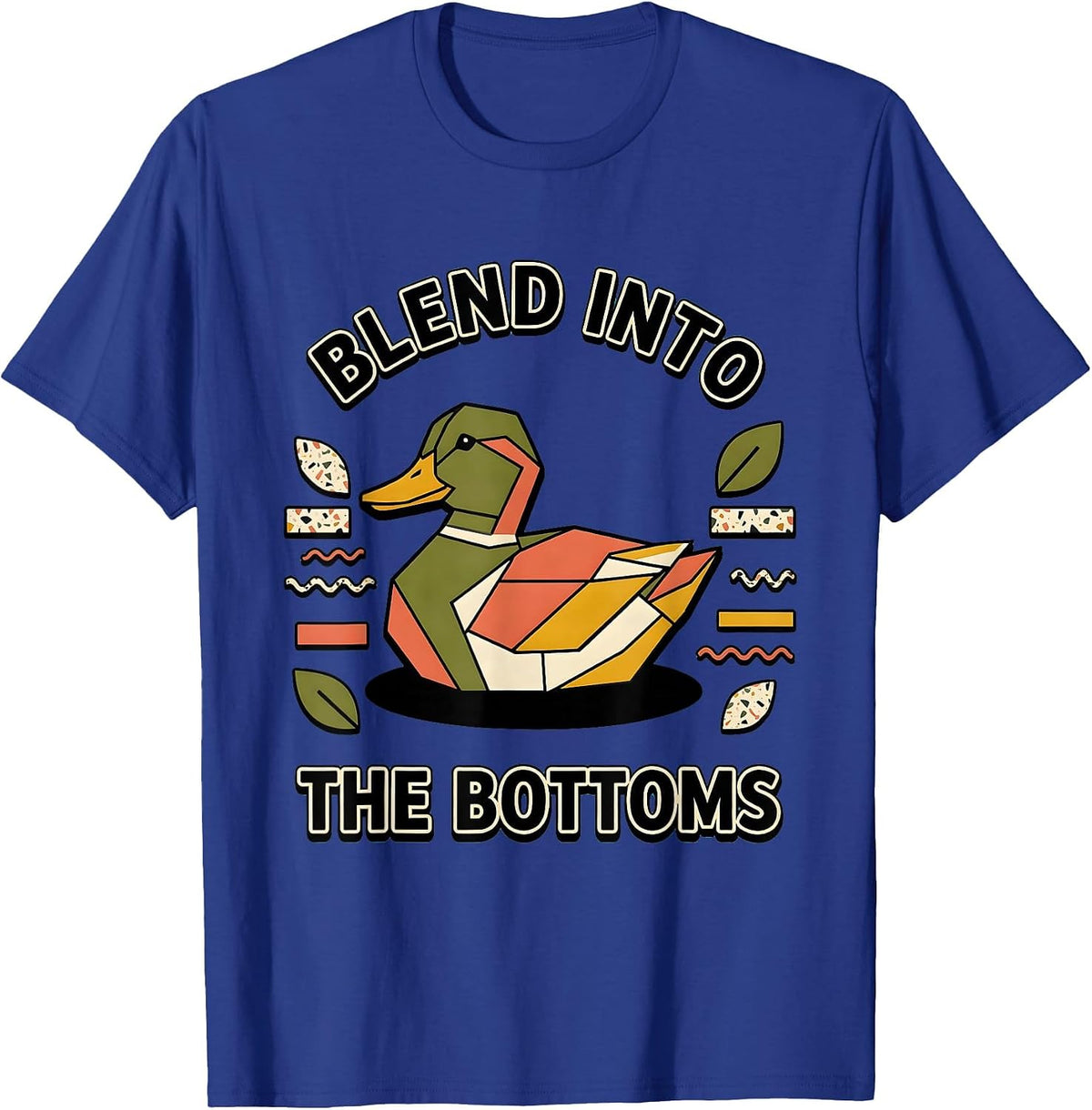 Men's Blend Into the Bottoms Bottomland Camo Design T-Shirt - Royal Blue