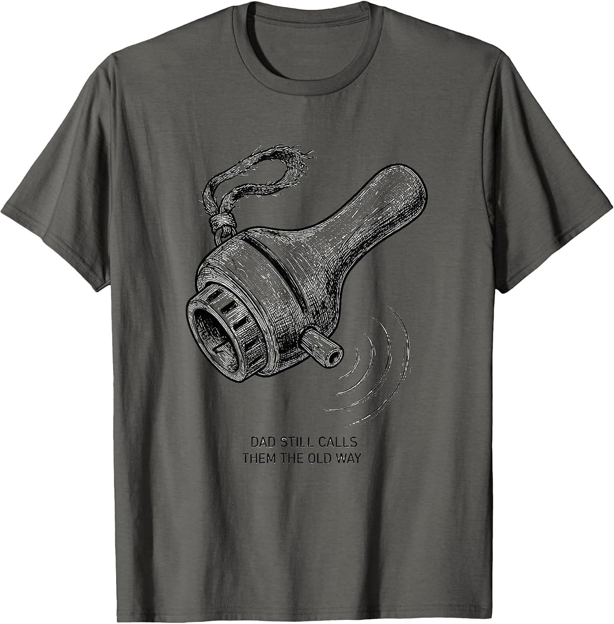Dad Still Calls Them The Old Way Retro Camo Hunting Dad T-Shirt - Asphalt Grey