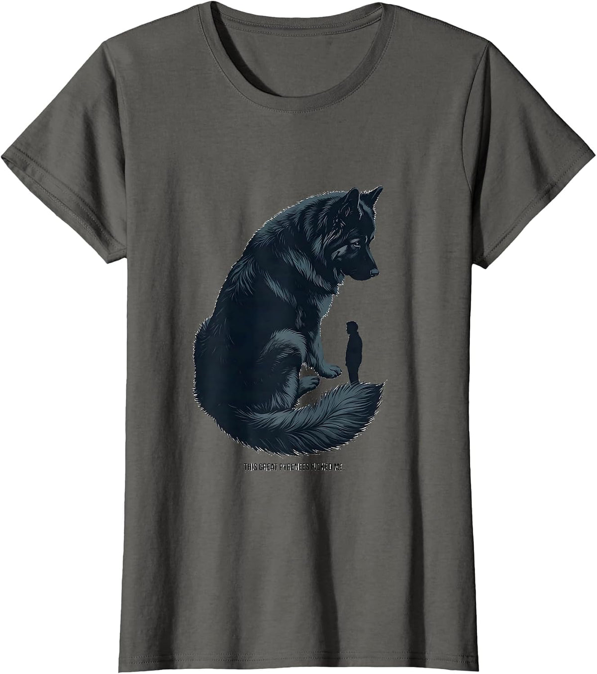 Women's This Great Pyrenees Picked Me Funny Dog Lover Gift T-Shirt - Asphalt Grey