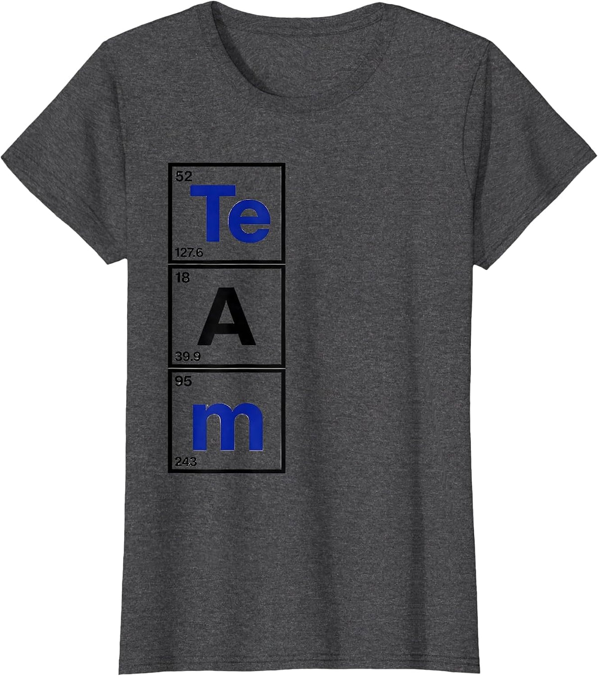 Women's TeAm Swiss International Periodic Table Chemistry Science T-Shirt - Dark Heather Grey