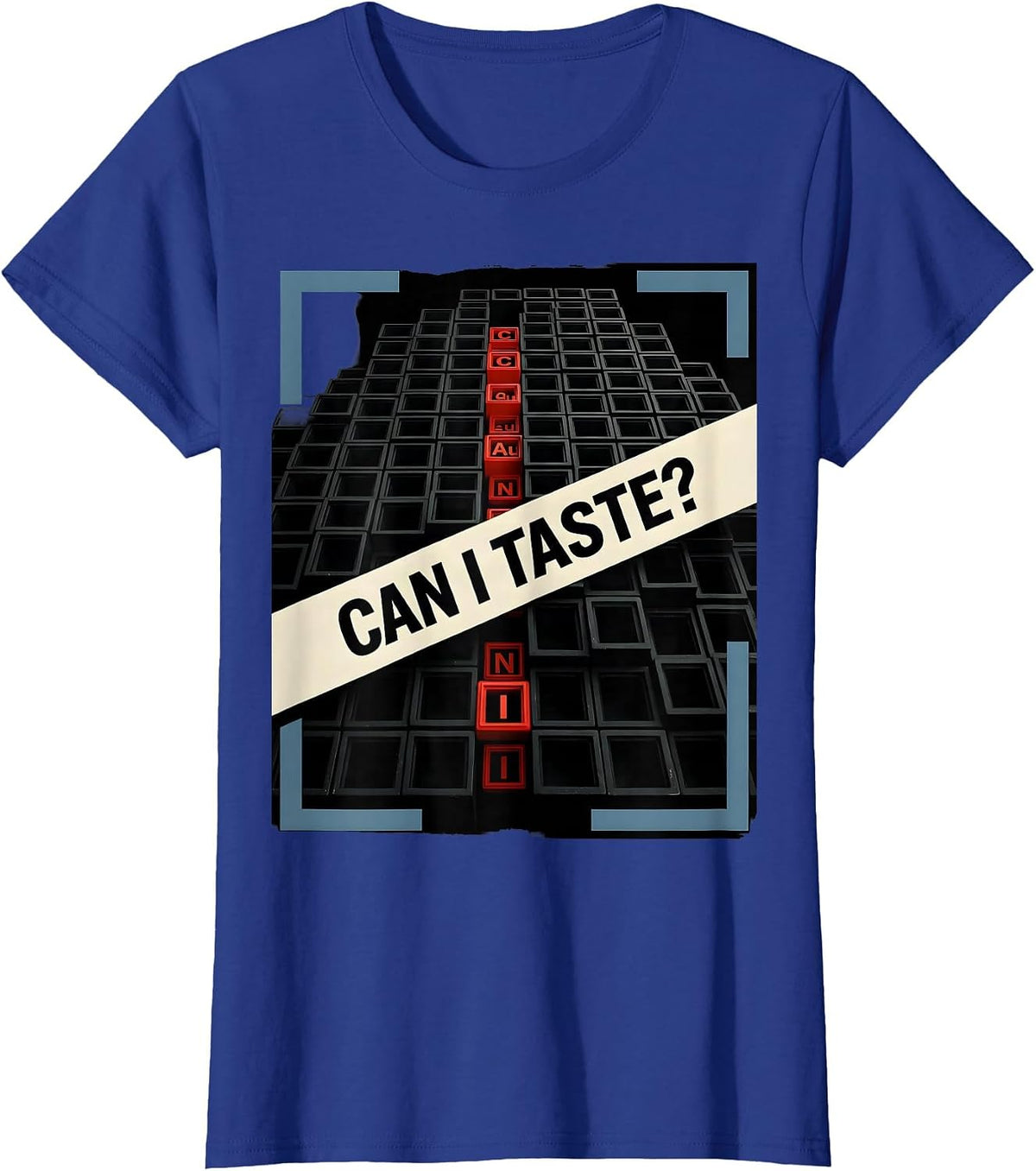 Women's Can I Taste Funny Periodic Table Science Teacher Humor T-Shirt - Royal Blue