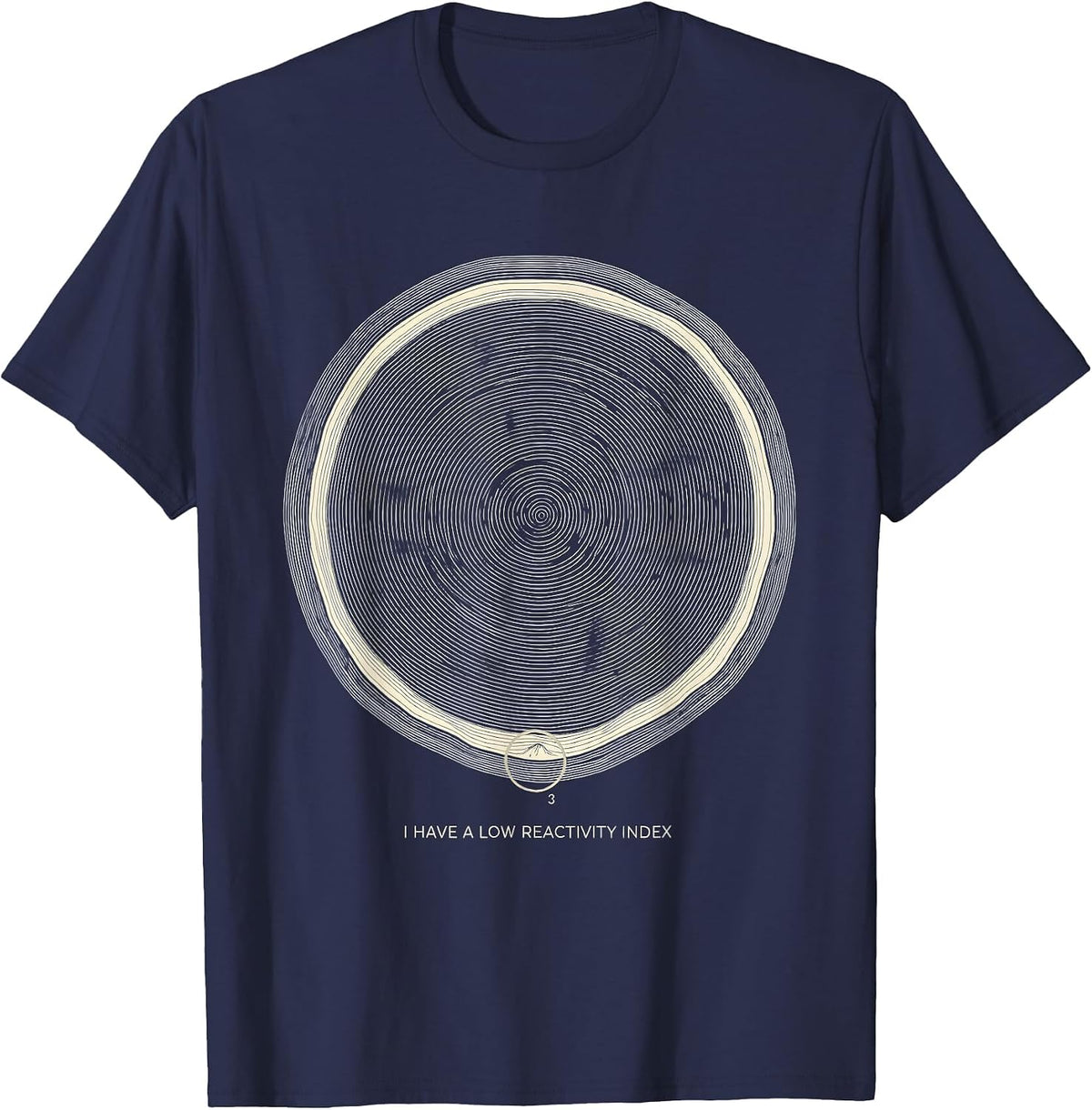 Men's I Have A Low Reactivity Index Funny Science Chemistry Nerd T-Shirt - Navy Blue