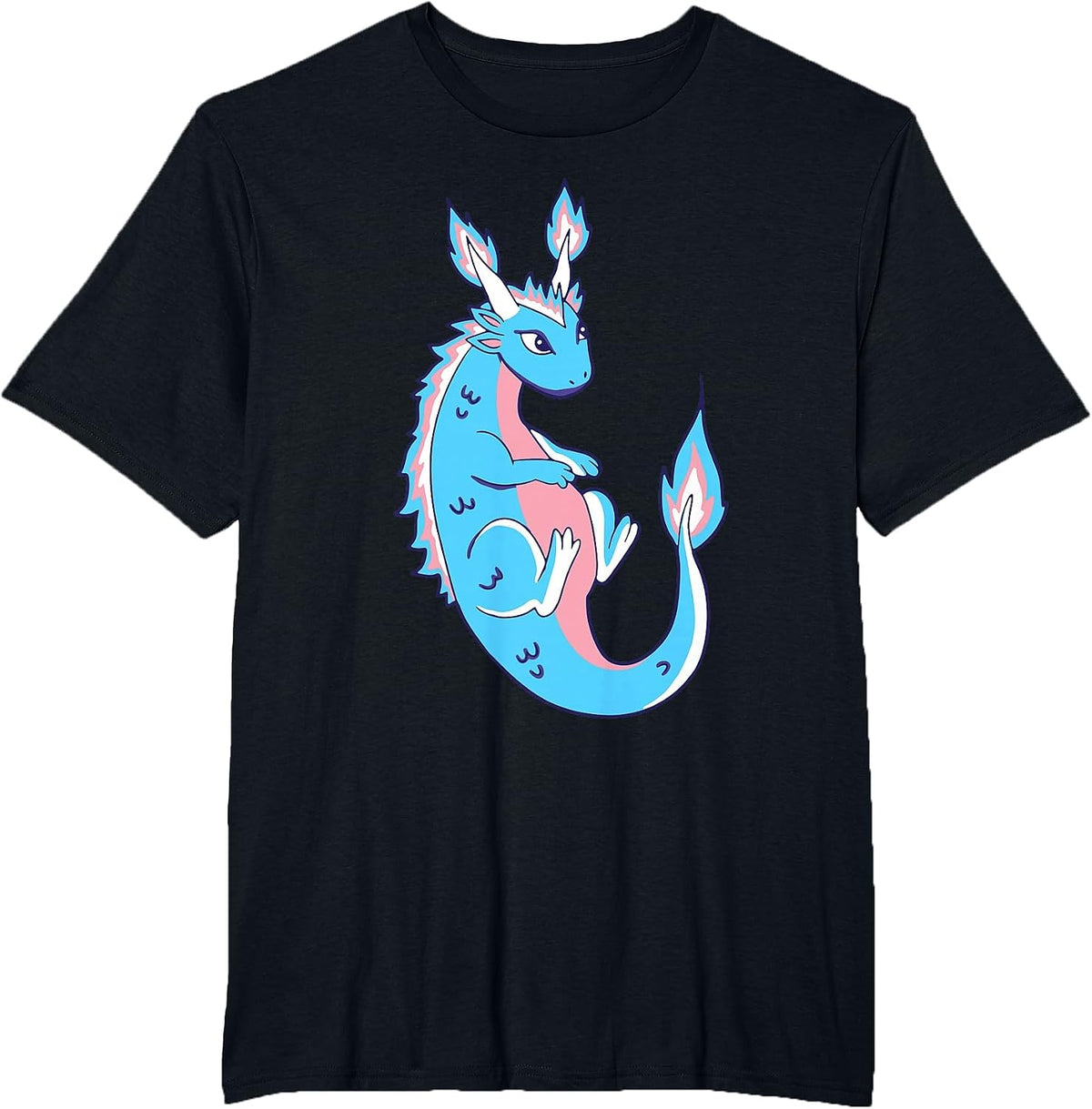 Transgender LGBT Draco Dragon Transsexual Flag Trans Pride T-Shirt - Black