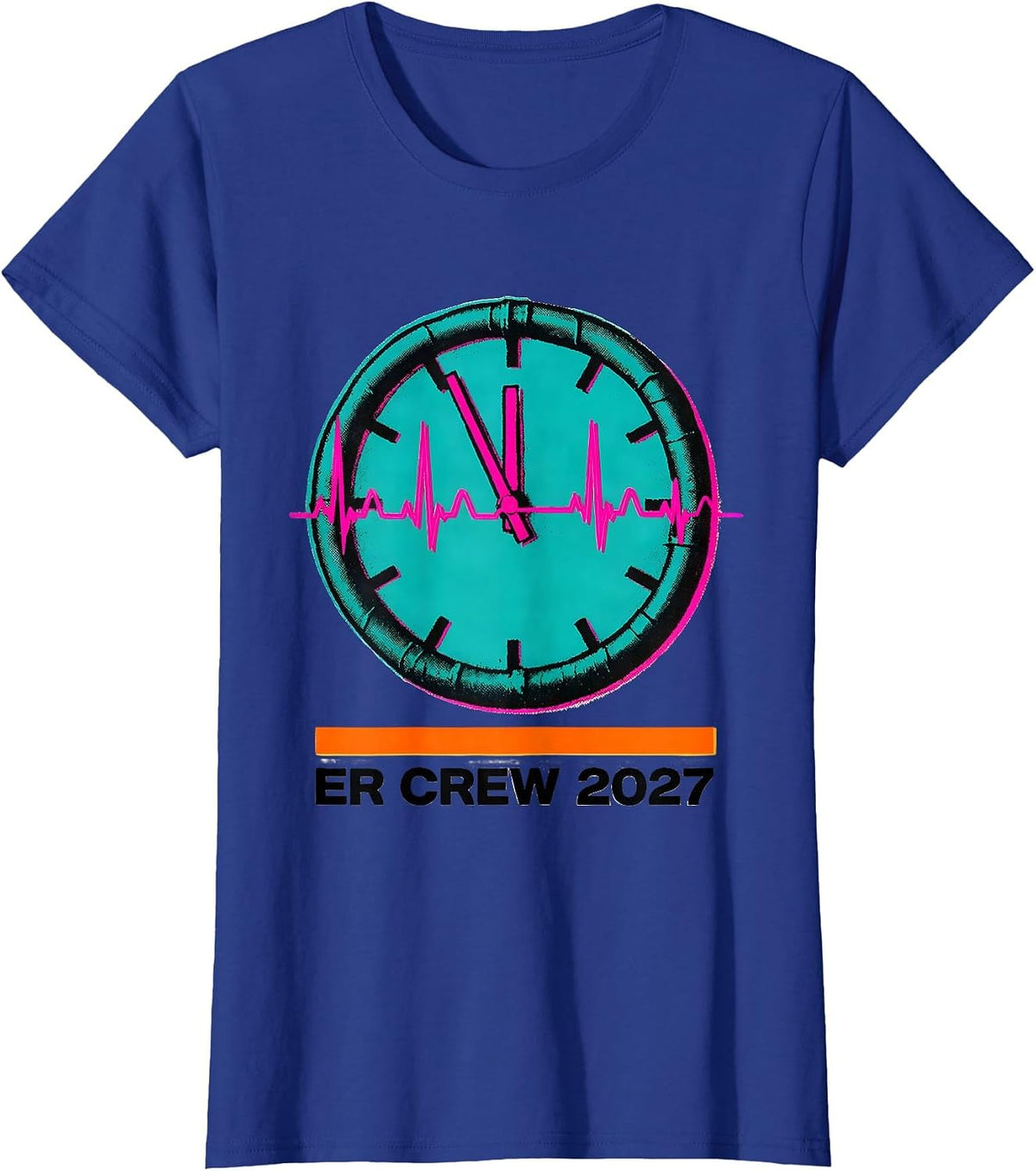 Women's ER Crew 2027 Funny Nurse Crew New Years Eve Party T-Shirt - Royal Blue