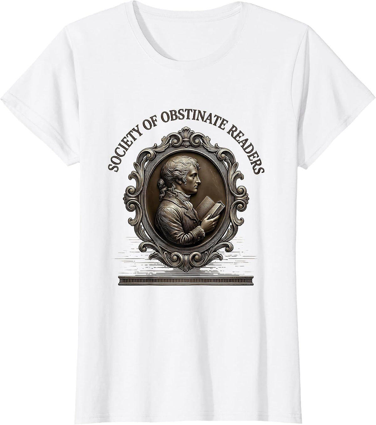 Society Of Obstinate Readers Jane Austen Bookish Humor T-Shirt - White