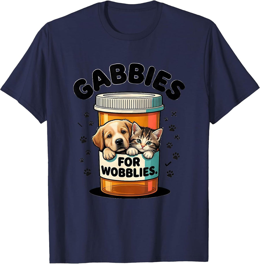 Gabbies For Wobblies Funny Vet Tech Veterinary Technician T-Shirt - Navy Blue