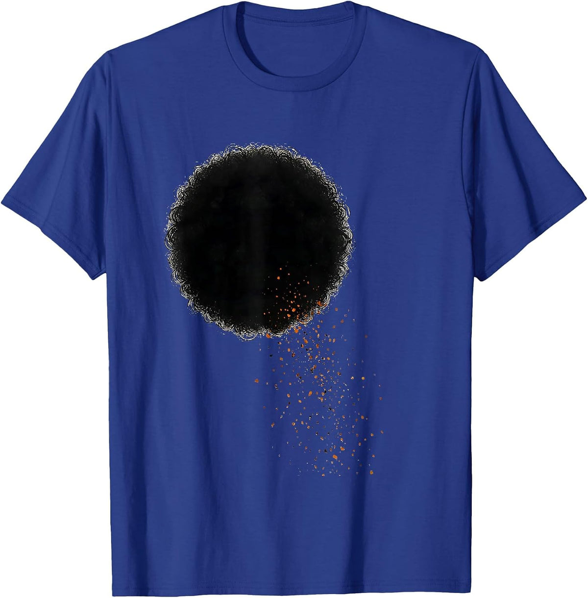 Afro Coil Minimalist Black Women Pride Sisterhood T-Shirt - Royal Blue