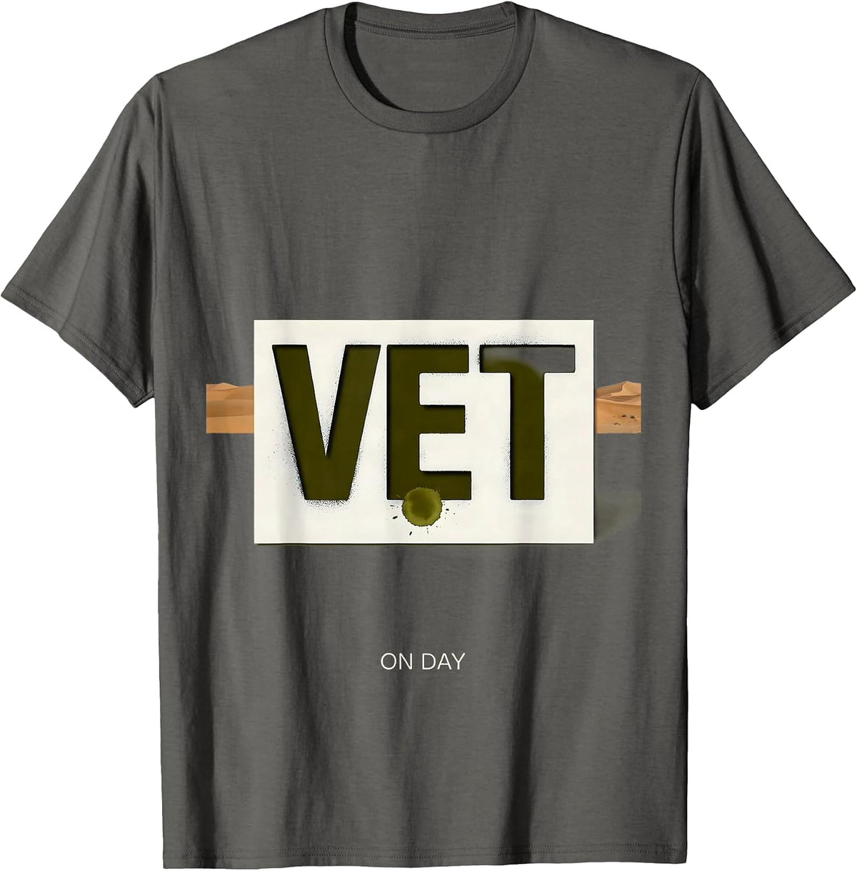 Vet On Day Patriotic Military Veteran Appreciation T-Shirt - Asphalt Grey