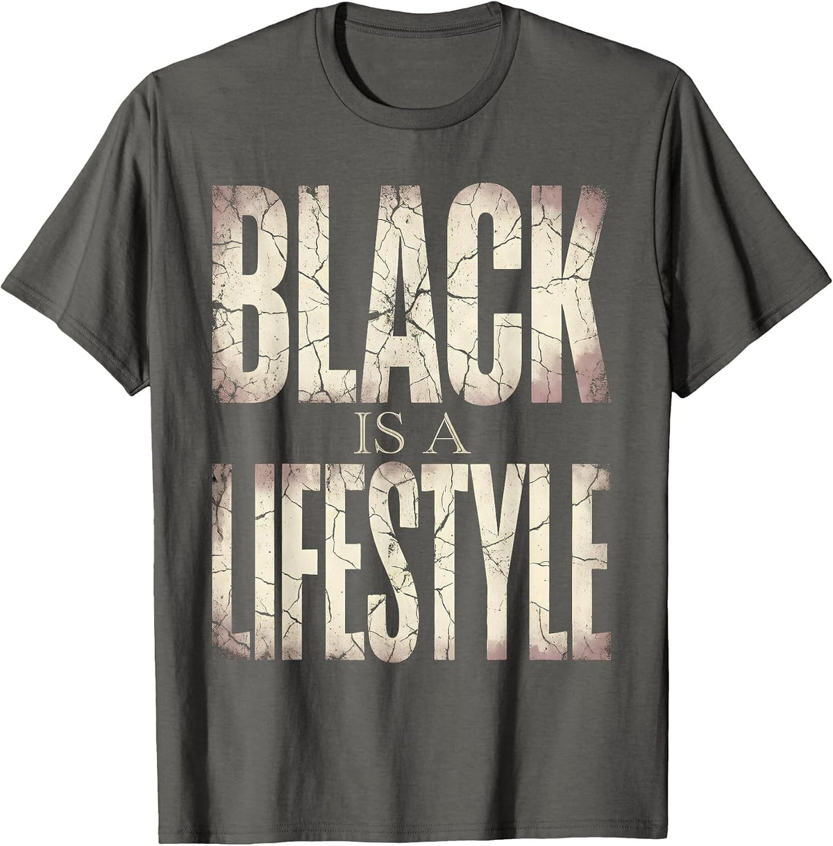 Black Is A Lifestyle Goth Dark Aesthetic Design T-Shirt - Asphalt Grey