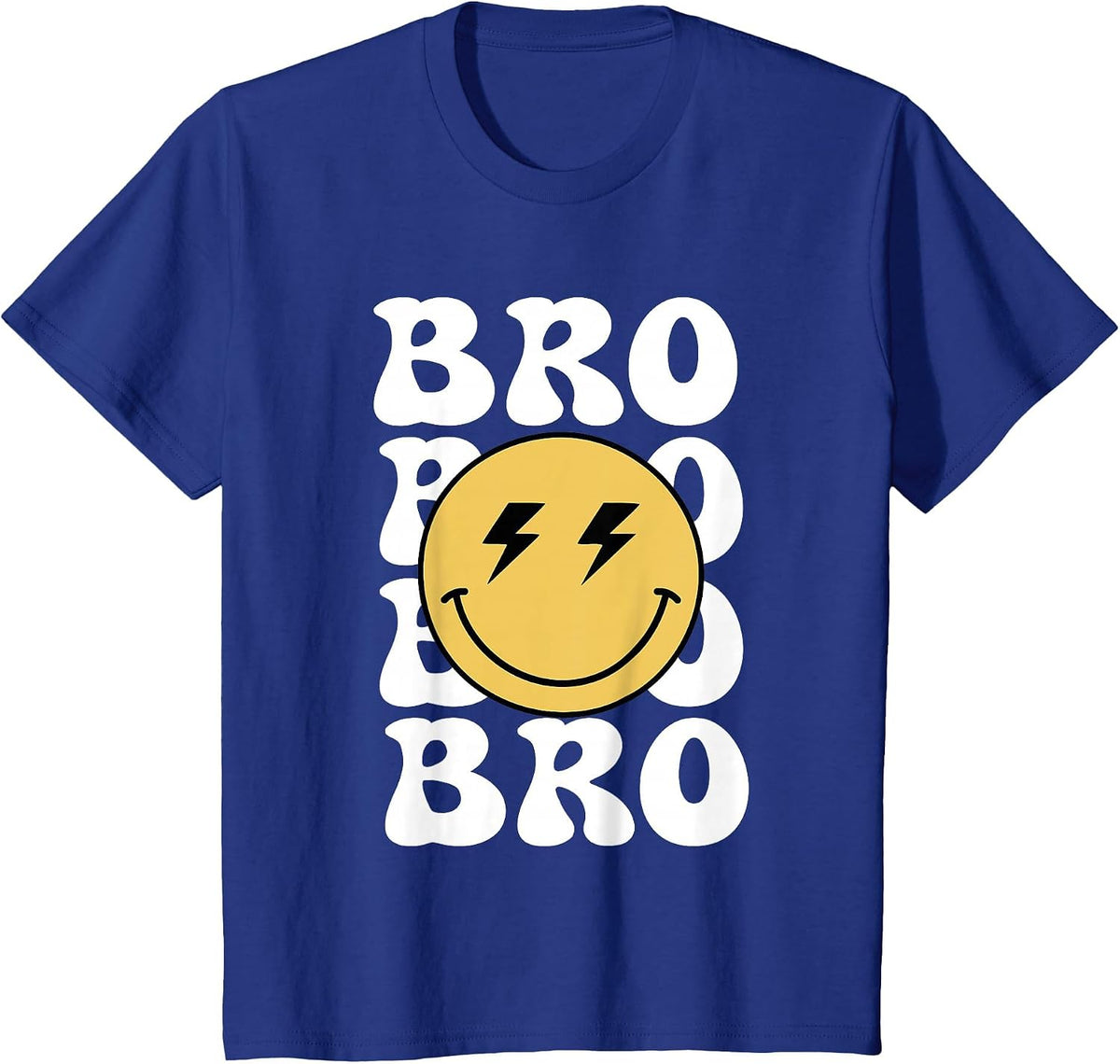 Bro Happy Face 1st Birthday Family Matching Theme. T-Shirt - Royal Blue