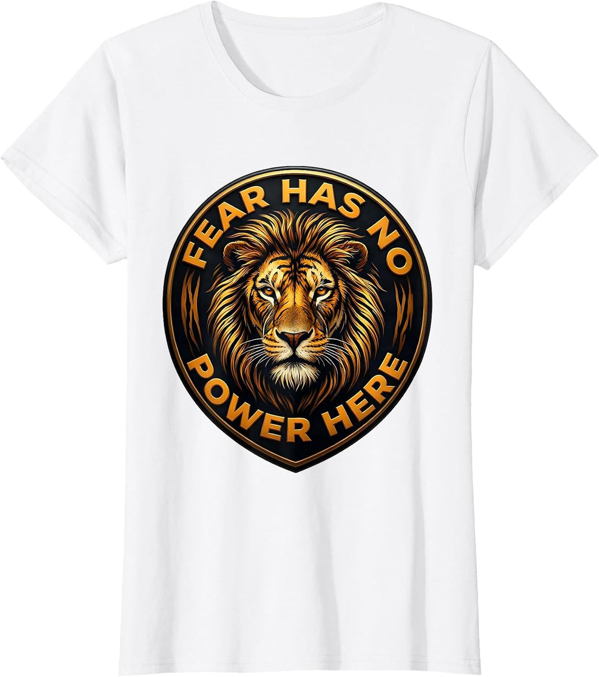 Faith Over Fear - Fear Has No Power Here Design T-Shirt - White