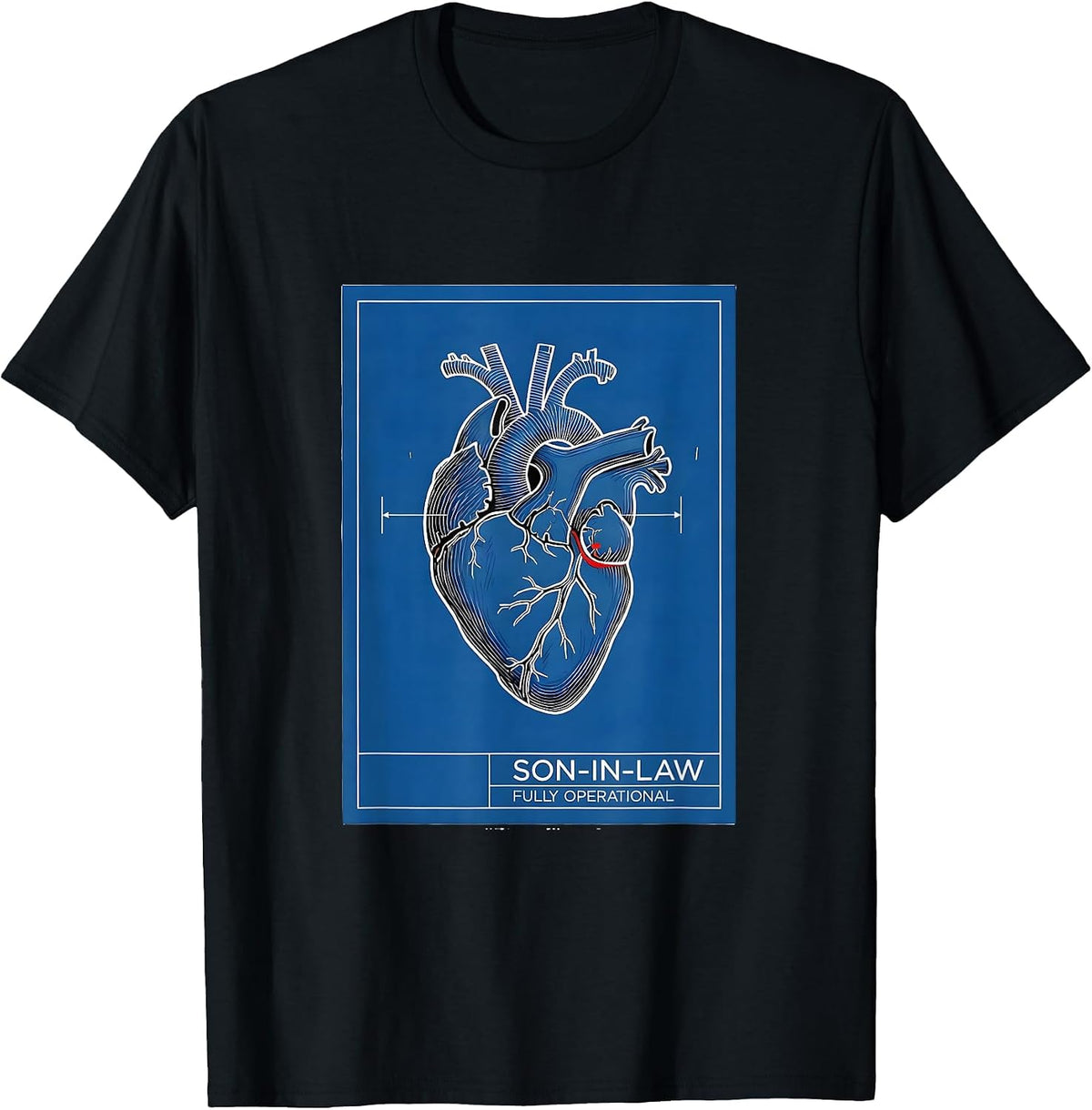 Men's Son-In-Law Fully Operational Technical Blueprint Funny T-Shirt - Black