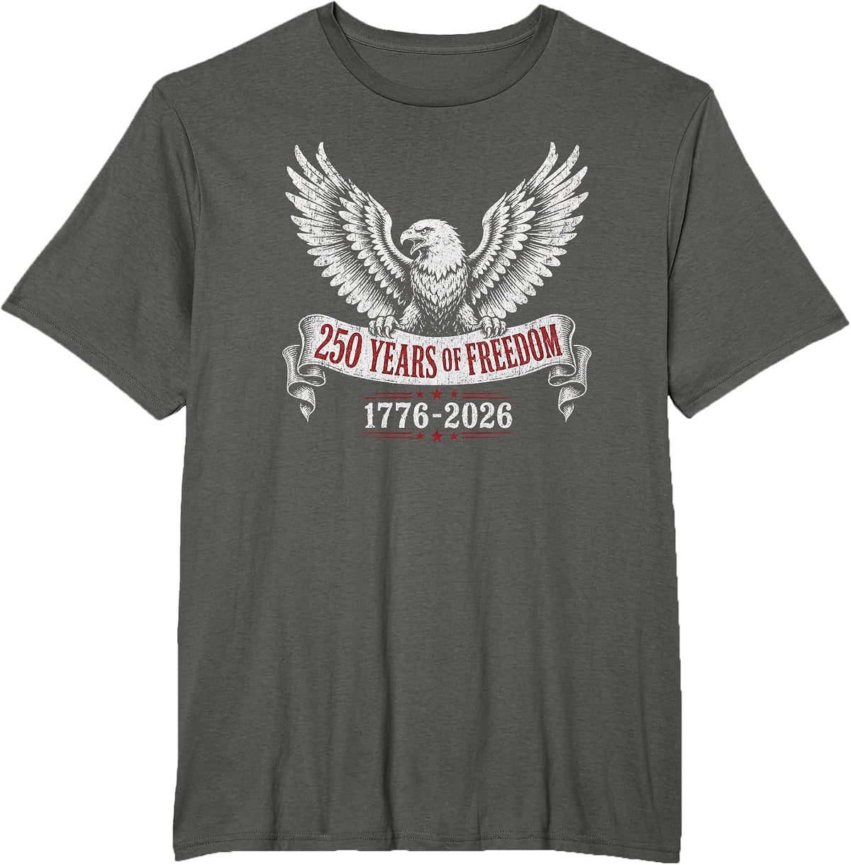 Mademark America 250th / Semiquincentennial T-Shirt - Asphalt Grey-america 250 Years of Freedom Eagle