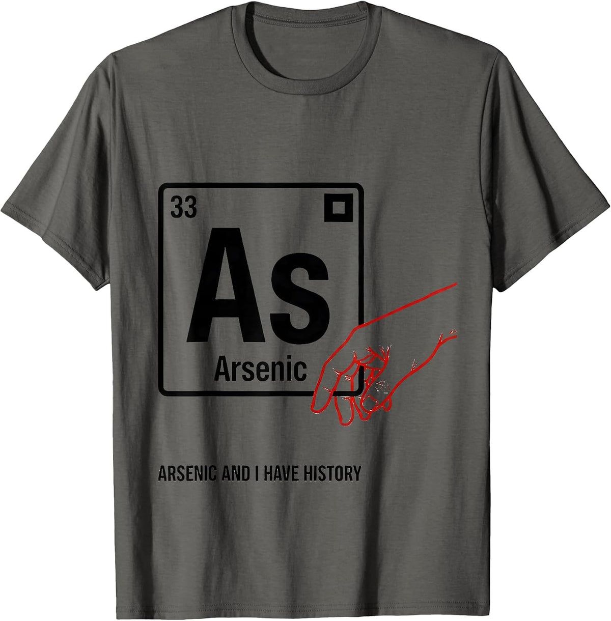 Men's Arsenic And I Have History Funny Science Teacher Periodic T-Shirt - Asphalt Grey