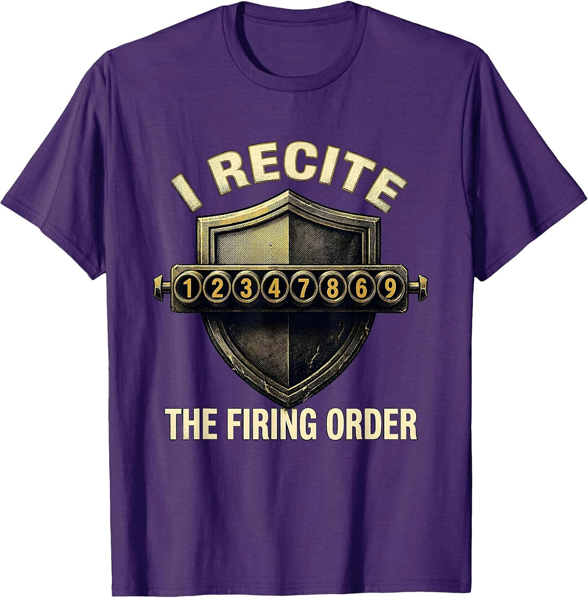 Men's I Recite The Firing Order Funny Mechanic Car Engine T-Shirt - Purple