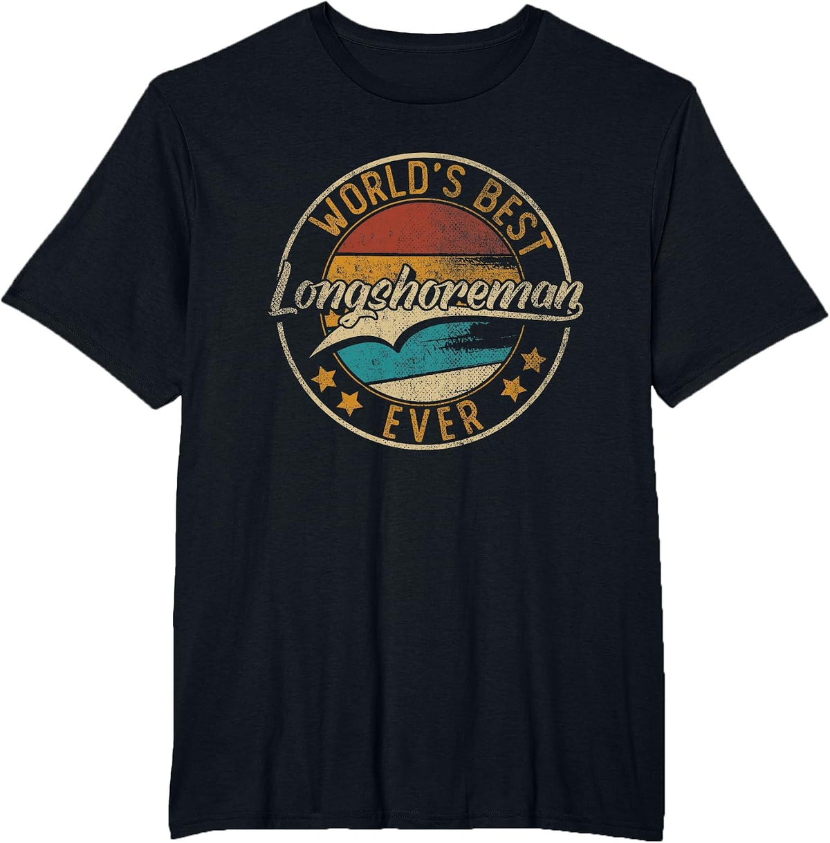 Worlds Best Longshoreman | Dock Worker T-Shirt - Black
