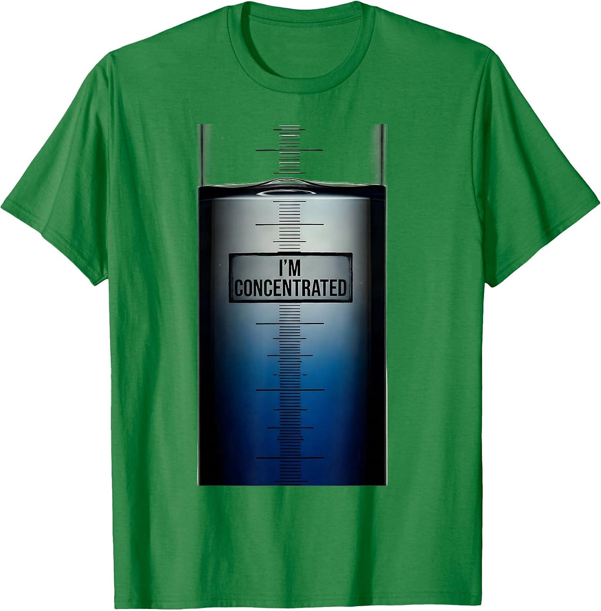 Men's I'm Concentrated Minimalist Chemistry Pun Science Teacher T-Shirt - Kelly Green