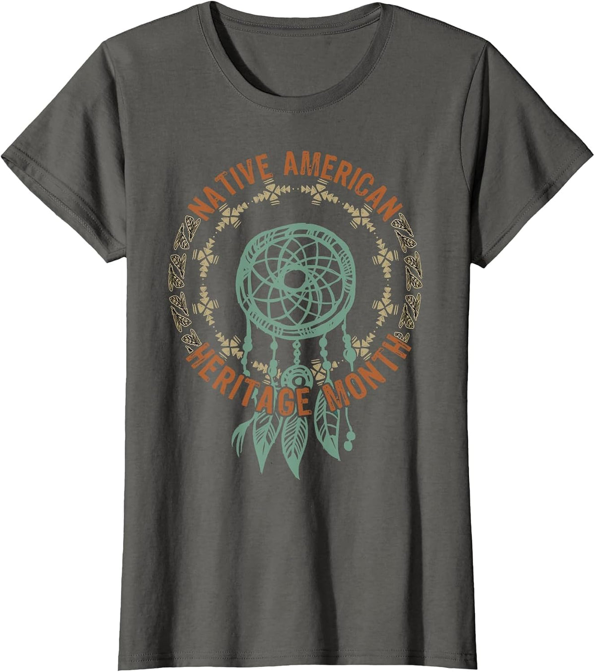 Indigenous Pride for November Native American Heritage Month T-Shirt - Asphalt Grey