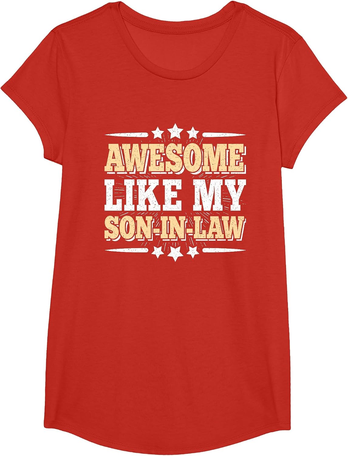 Awesome Like My Son-in-Law Funny Vintage Father-in-Law T-Shirt - Girls Red