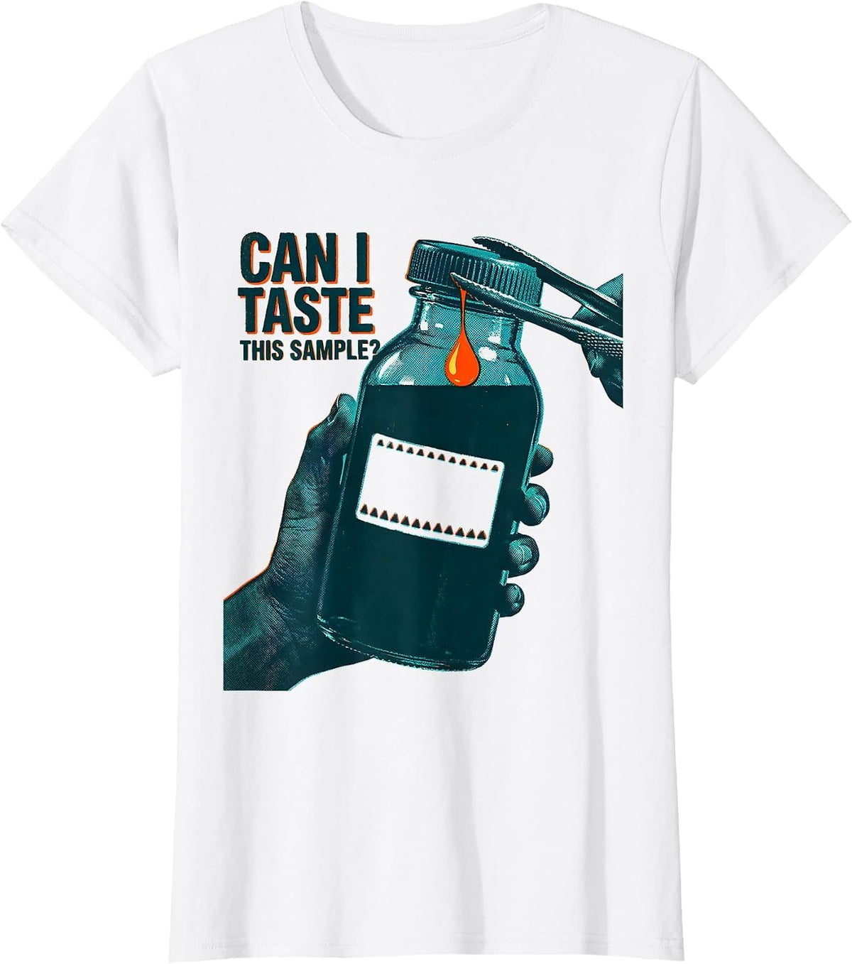 Can I Taste This Sample Funny Periodic Table Science Teacher T-Shirt - White