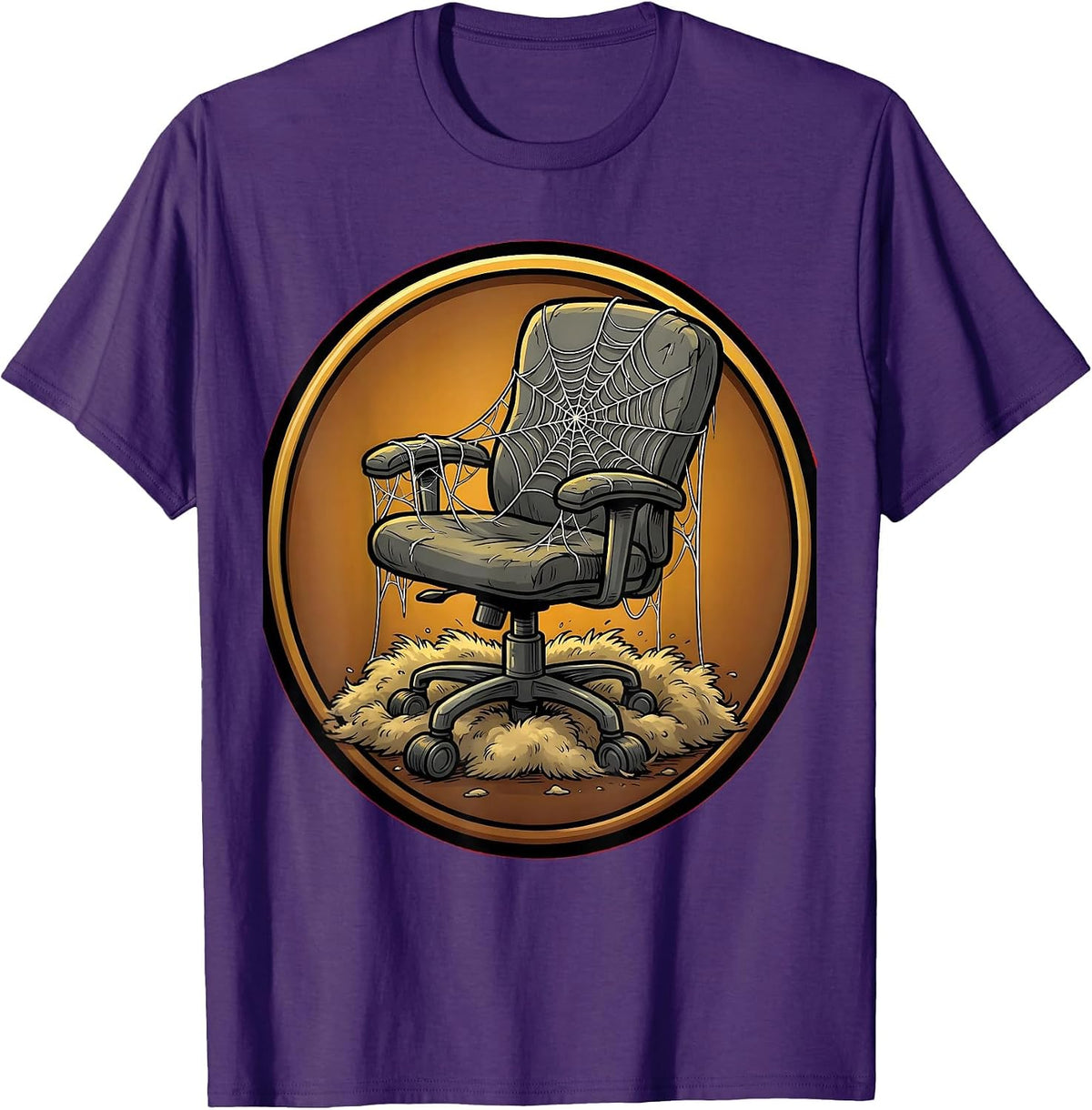 Labor Day Abandoned Office Chair Sarcasm T-Shirt - Purple