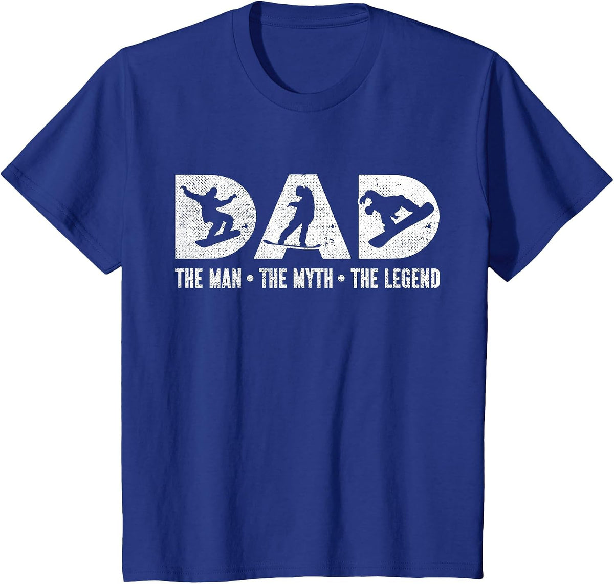 Snowboarding Snowboard Vintage Dad Father Dad The Man The T-Shirt - Royal Blue