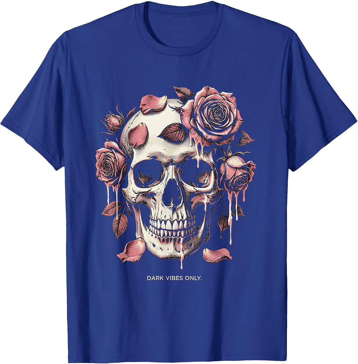 Dark Vibes Only Goth Aesthetic Design T-Shirt - Royal Blue