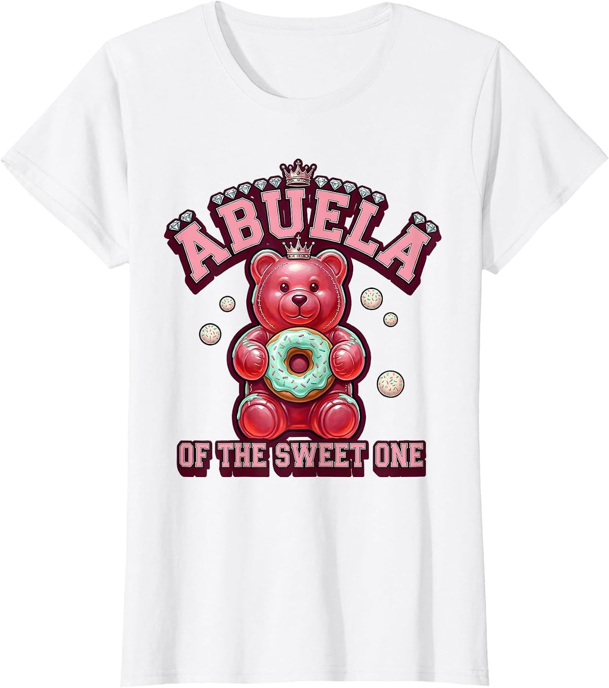 Abuela Of The Sweet One First Birthday Matching Family Donut T-Shirt - White